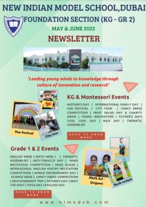 Foundation Section (KG- GR2) May-June 2022 Newsletter