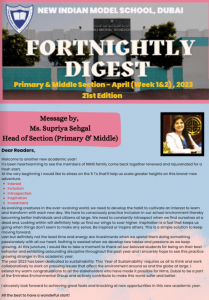 Fortnightly Digest Primary & Middle Section – April (Week 1&2) 2023